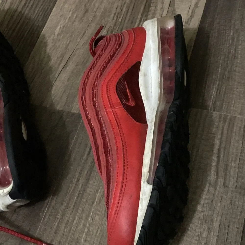 Nike Air Max 97 University Red Gym Red Black CQ9896-600 Womens Size 8.5 - Picture 7 of 12